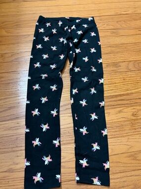 Cat & Jack Black Leggings with Pink, Mint & Lavender Unicorns